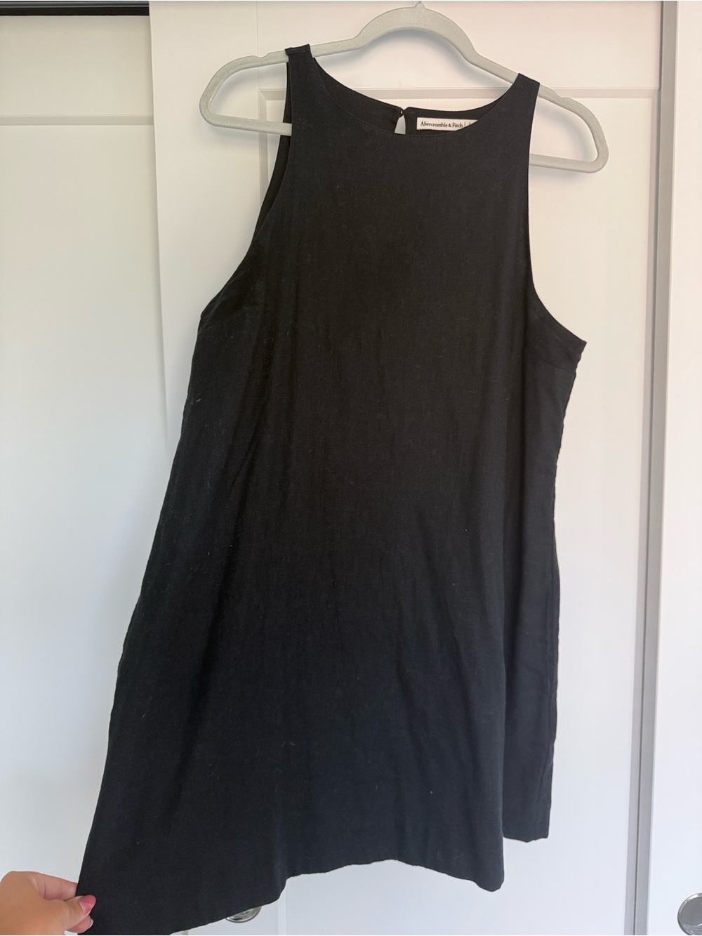 Abercrombie High Neck Linen Blend Mini Dress